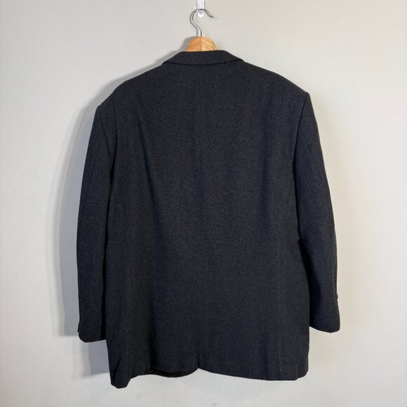 Oscar de la Renta Wool Cashmere Sport Coat Jacket Blazer Men's 44L Gray Career - Picture 3 of 12